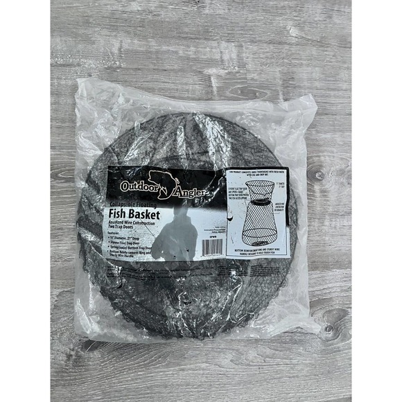 15 X 21 - Outdoor Angler Floating Collapsible Wire Fish Basket SEALED - Picture 1 of 2